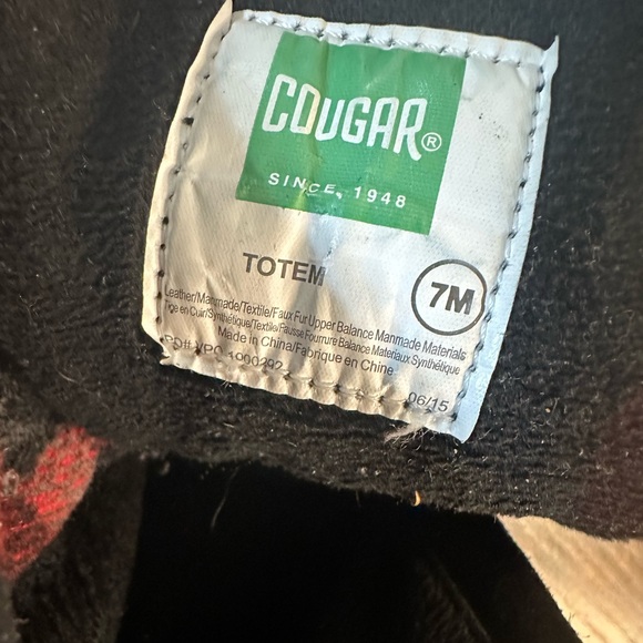 Cougar Women’s Black Red Plaid Totem Insulated Waterproof Boots Size 7 - Picture 8 of 8